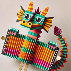 Accordion-Style Dragon Puppet