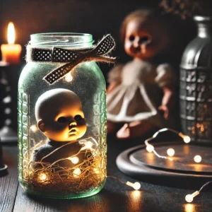 Creepy Doll Jar Lanterns