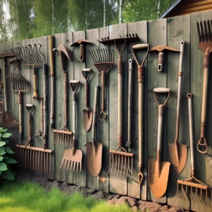 Garden Tool Fence Art