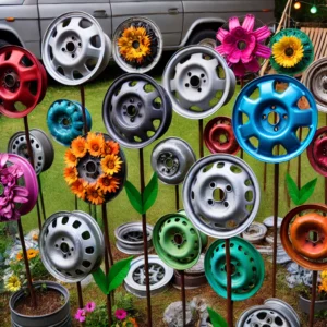 Hubcap Flowers