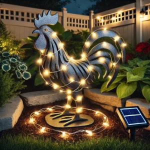 Illuminated Rooster Display