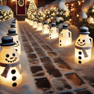 Milk Jug Snow Lanterns