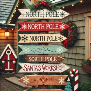 North Pole Direction Sign