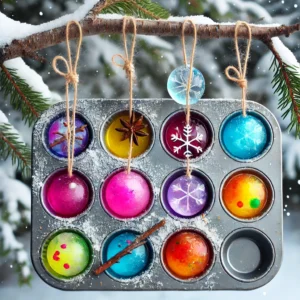 Painted Ice Ornaments