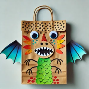 Paper Bag Dragon Puppet