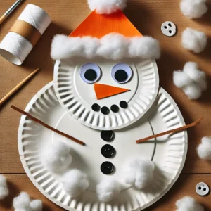 Paper Plate Snowman