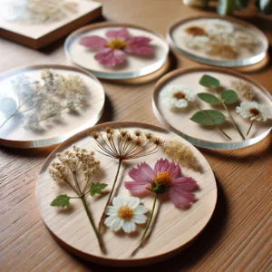 Pressed Flower or Leaf Coasters