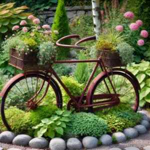 Rusted Bike as Yard Art