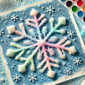 Salt-Painted Snowflakes