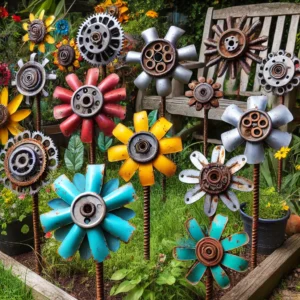 Scrap Metal Flowers