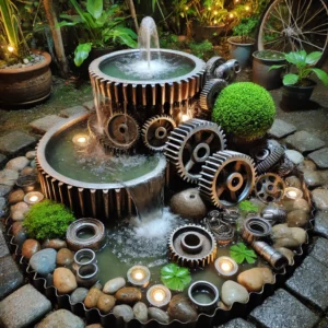 Scrap Metal Water Features