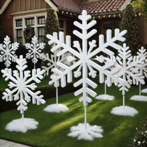 Snowflake Yard Stakes