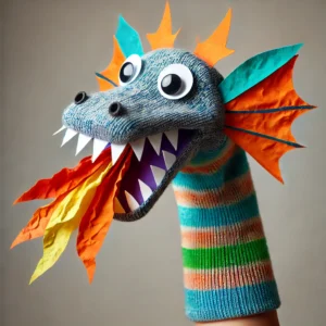 Sock & Paper Dragon Puppet