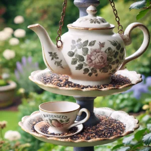 Teapot and Teacup Bird Feeder