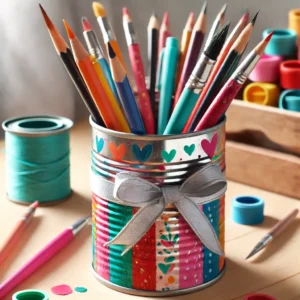 Tin Can Pencil Holder