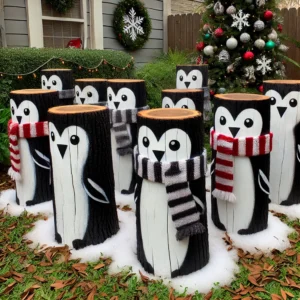 Tree Stump Penguins