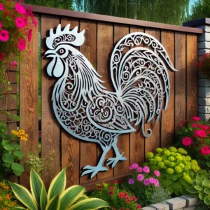 Wall-Mounted Rooster Art