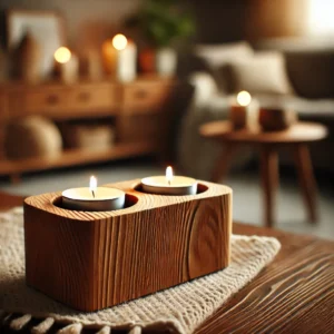 Wooden Candle Holder