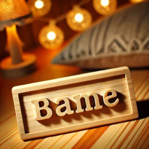 Wooden Nameplate