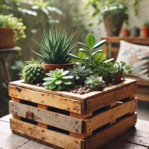 Wooden Pallet Planter Boxes