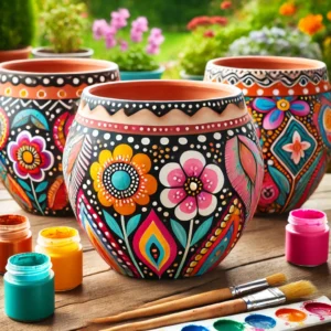 Painted Terracotta Pots